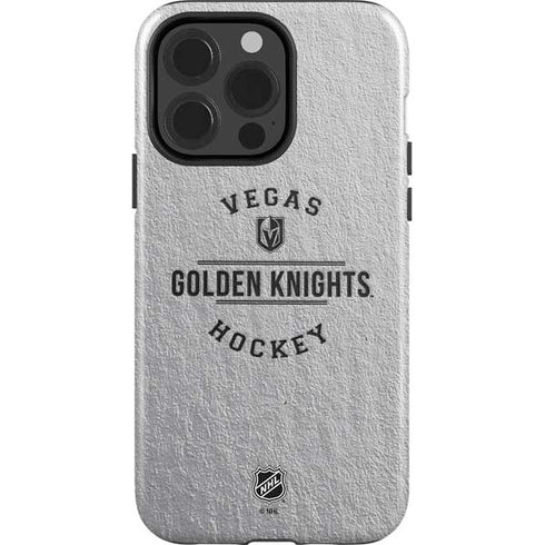 NHL Vegas Golden Knights Black Text iPhone 15 Pro Impact Case